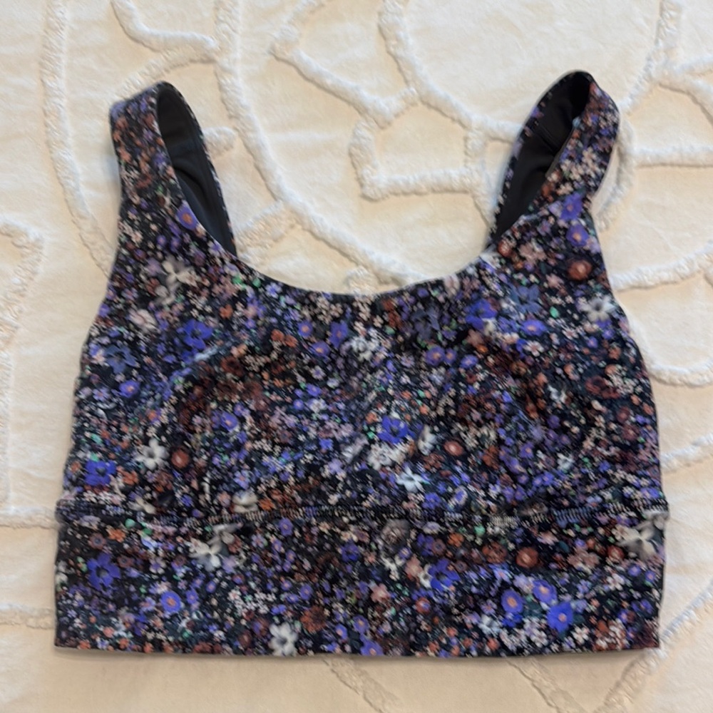Lululemon Athletica Blue and Purple Fitted Crop Sports Bra